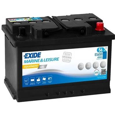 Batterie Exide ES650 12V 56Ah/C20 gel +D. Garantie 1 an