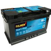 Batterie Fulmen FK800 AGM 12V 80Ah 800A-L4. Garantie 2 ans