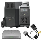 Kit station Ecoflow Delta pro 3600W + powerstream 800W +câble BKW DeltaPro XT150