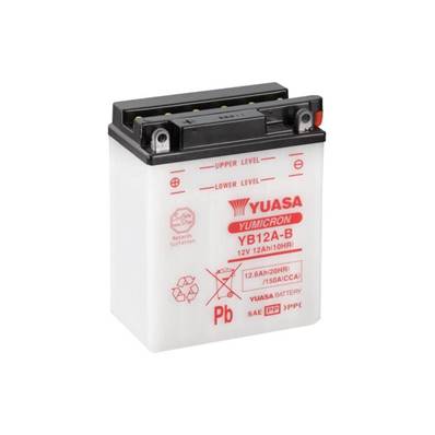 Batterie moto Yuasa YB12A-B 12V 12Ah 150A +G. Garantie 1 an