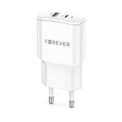 Chargeur rapide 1 x USB + 1 x USB-C 5V 3A. Garantie 1an