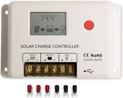 Régulateur solaire 12/24V 20A avec affichage LCD + 2 ports USB. Garantie 1 an