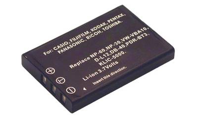 Batterie type Fuji NP60/kodac KLIC5000/HPR707/R07 3.7V 1000mAh. Garantie 1an