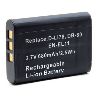 Batterie type Nikon/Pentax/Olympus EN-EL11/D-LI78/LI60B 3.7V 680mAh.Garantie 1an