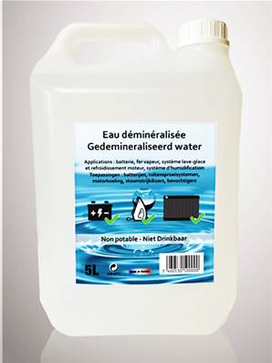 Eau déminéralisée bidon de 5 litres