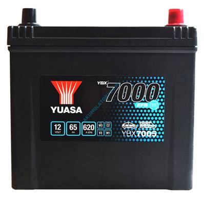 Batterie Yuasa YBX7005 EFB 12V 65Ah 620A-D23D. Garantie 2 ans