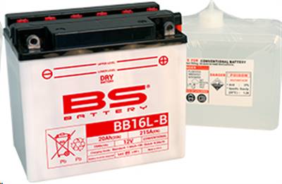 Batterie moto BS Battery YB16L-B 12V 19Ah 215A +D. Garantie 6 mois