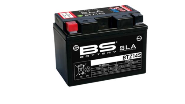 Batterie moto BS Battery YTZ14S 12V 11.8Ah 230A +G. Garantie 6 mois