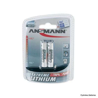 Pile lithium Ansmann LR03/AAA 1.5V blister de 2