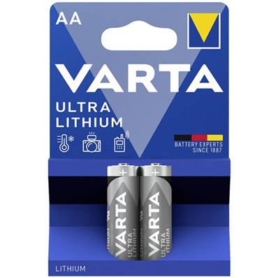 Piles Ultra lithium Varta AA/ LR06 1.5V Lithium blister de 2
