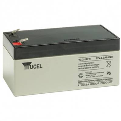 Batterie étanche Yucel Y3.2-12FR 12V 3.2Ah. Garantie 6 mois