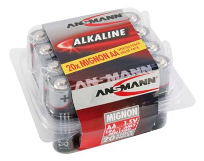Boîte de 20 piles Ansmann AA/ LR06 1.5V Alcalines
