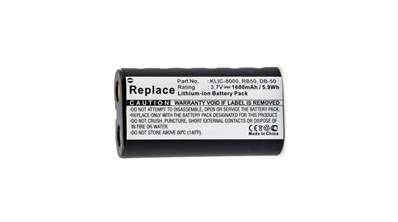 Batterie type Kodak/Ricoh KLIC-8000/ DB50 3.7V 1600mAh. Garantie 1 an