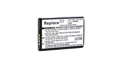 Batterie type LG LGIP-430A / LGIP-411A / LGIP-431A 3.7v 650mAh. Garantie 1 an