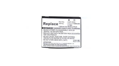 Batterie type LG LGIP-580A 3.7V 1000mAh. Garantie 1 an