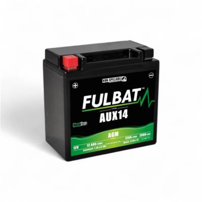 Batterie Fulbat AGM auxiliaire AUX14 12V 12.6Ah 200A +G Vis Garantie 1 an