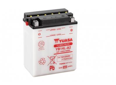 Batterie moto Yuasa YB14L-A2 12V 14Ah 175A +D. Garantie 1 an