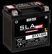 Batterie moto BS Battery SLA MAX YTX14HL/GYZ16HL12V 14.7Ah 220A. Garantie 6 mois