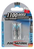 Piles rechargeables LR03/AAA 1.2V 1.1Ah blister de 2