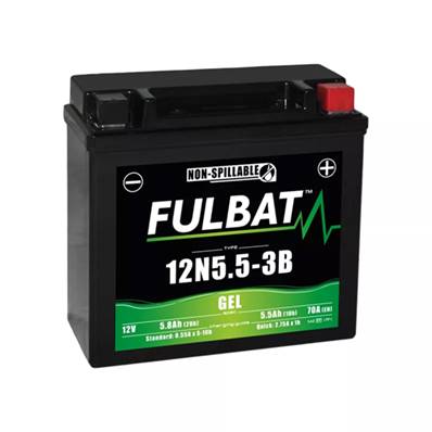 Batterie Fulbat Gel 12N5.5-3B 12V 5.8A 70A CCA +D. Garantie 6 mois