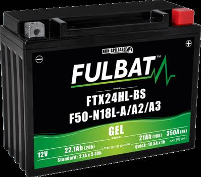 Batterie Fulbat GEL YTX24HL-BS/BTX24HL/FTX24HL-BS/F50-N18L-A3 12V 22.1Ah 350A +D