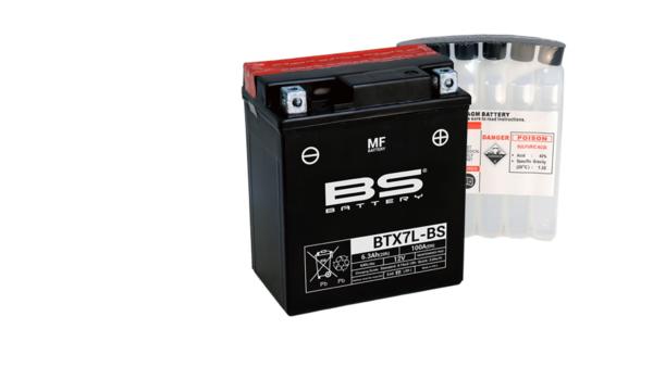 Batterie moto BS Battery YTX7L-BS 12V 6Ah 100A +D. Garantie 6 mois