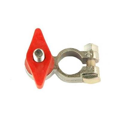 Cosse de batterie borne positive en laiton type papillon 8mm