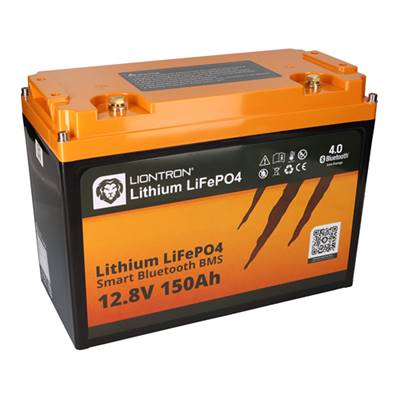 Batterie LIONTRON LISMART12150LX 12.8V 150Ah LifepO4 Smart BMS + Bluetooth. IP67