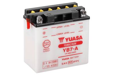 Batterie moto Yuasa YB7-A 12V 8Ah 105A +G. Garantie 1 an