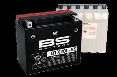 Batterie moto BS Battery YTX20L-BS/YTX20HL-BS 12V 18.9Ah 270A +D. Garantie 6mois
