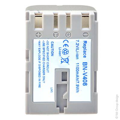 Batterie type JVC BN-V408U 7.4V 1100mAh. Garantie 1 an