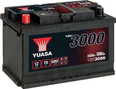 Batterie Yuasa YBX3086 12V 76Ah 680A- L3G. Garantie 2 ans