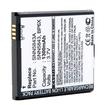 Batterie type Motorola BP6X / SNN5843 / SNN5843A 3.7V 1300mAh. Garantie 1 an