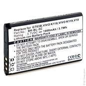 Batterie type Nokia BL5C/BL-5C/BL5CA/Crosscall X3 3.7V 1100mAh. Garantie 1 an