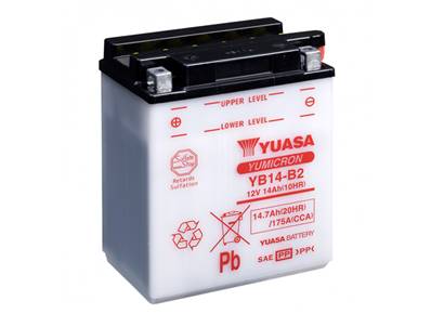 Batterie moto Yuasa YB14-B2 12V 14Ah 175A +G. Garantie 1 an