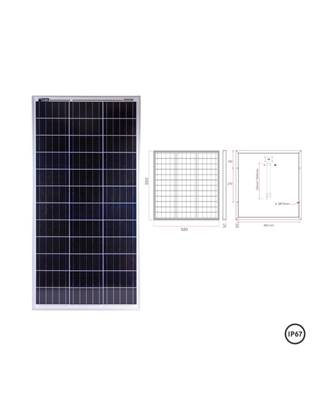 Panneau solaire très haut rendement technologie Perc 12V 50W pré-câblé 1.5m MC4