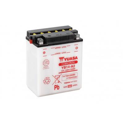 Batterie moto Yuasa YB14-A2 12V 14Ah 175A +G. Garantie 1 an