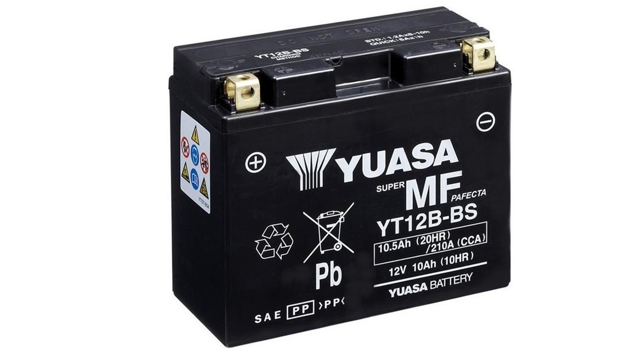 Batterie moto Yuasa YT12B-4 /YT12B-BS 12V 10Ah 210A +G. Garantie 1 an