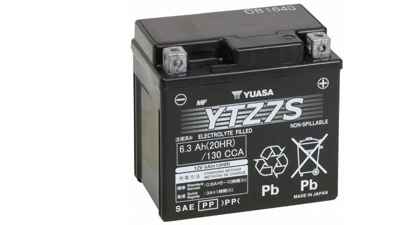 Batterie moto Yuasa YTZ7S 12V 6Ah 130A +D. Garantie 1 an