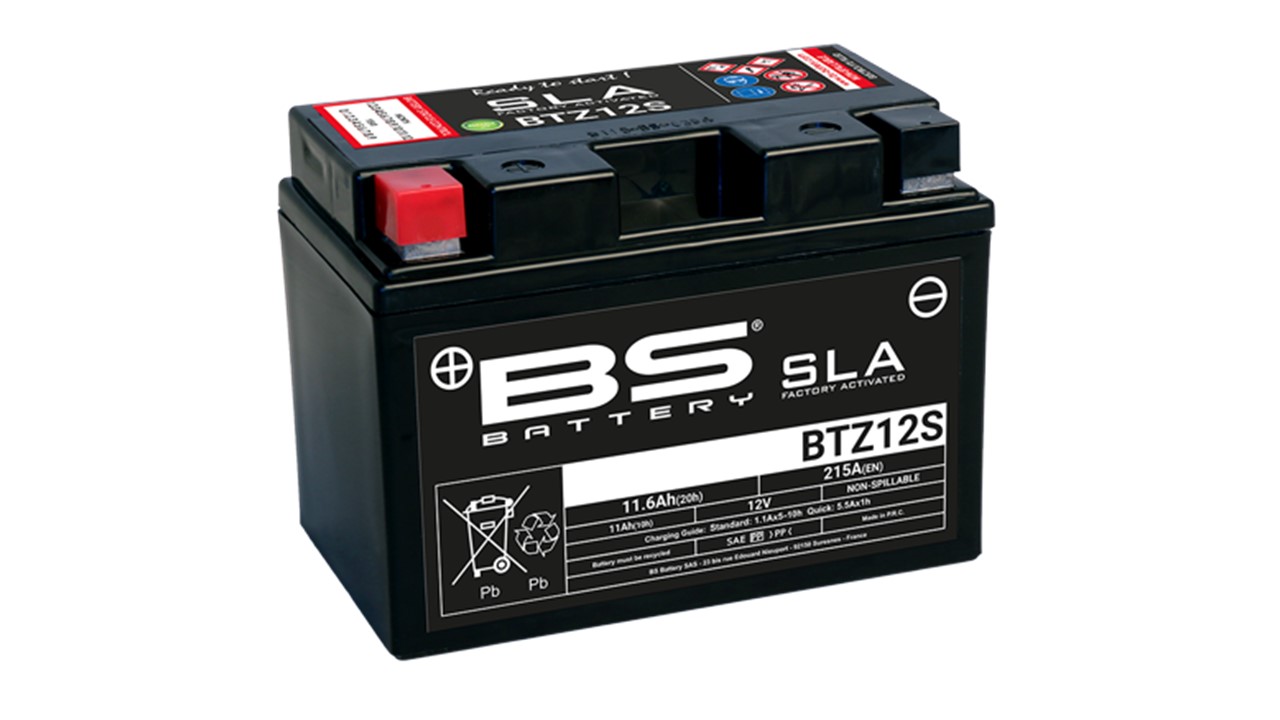 Batterie moto BS Battery YTZ12S 12V 11.6Ah 215A +G. Garantie 6 mois