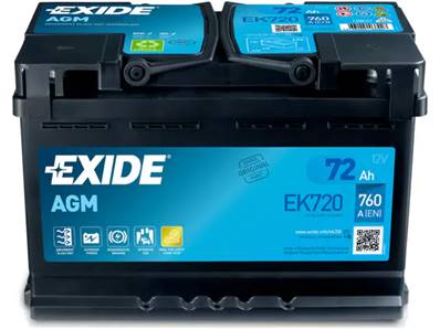 Batterie Fulmen FK720 AGM 12V 72Ah 760A-L3. Garantie 2 ans