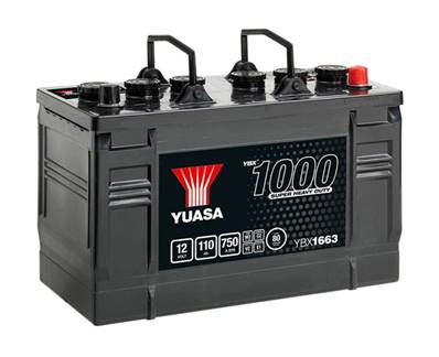 Batterie Yuasa YBX1663 12V 110Ah 750A. Garantie 2 ans