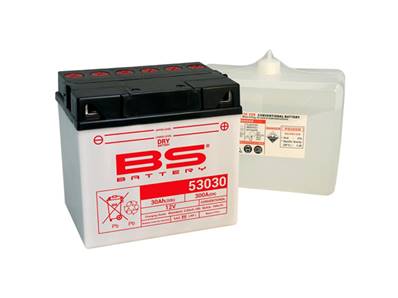 Batterie moto BS Battery 53030 12V 30Ah 300A +D spécifique BMW. Garantie 6 mois