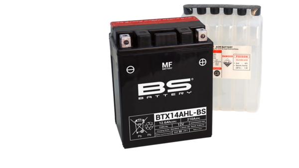 Batterie moto BS battery YBTX14AHL-BS 12V 12Ah 210A +D. Garantie 6 mois