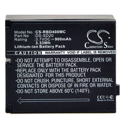 Batterie pour caméra Rollei DS-SD20 / Bullet 3S 3.7V 900mAh. Garantie 6 mois