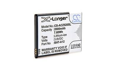 Batterie type Acer 1ICP4/51/65 BAT-A12 KT.00104.002 3.8V 2000mAh.Garantie 6 mois