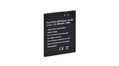 Batterie type Archos 50F Helium AC50H/GX395872/C50BCO 3.7V 2000mAh. Garantie 1an