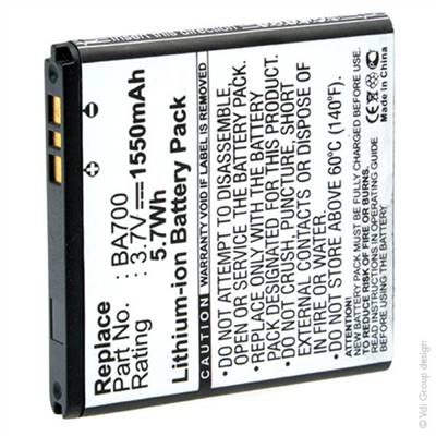 Batterie type Sony Ericsson BA700 3.7V 1550mAh. Garantie 1 an