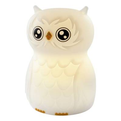 Veilleuse silicone rechargeable modèle hibou. Change de couleur. Arrêt auto 1h