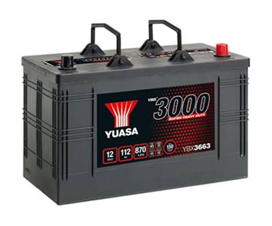 Batterie Yuasa YBX3663 12V 112Ah 870A-C13D. Garantie 2 ans